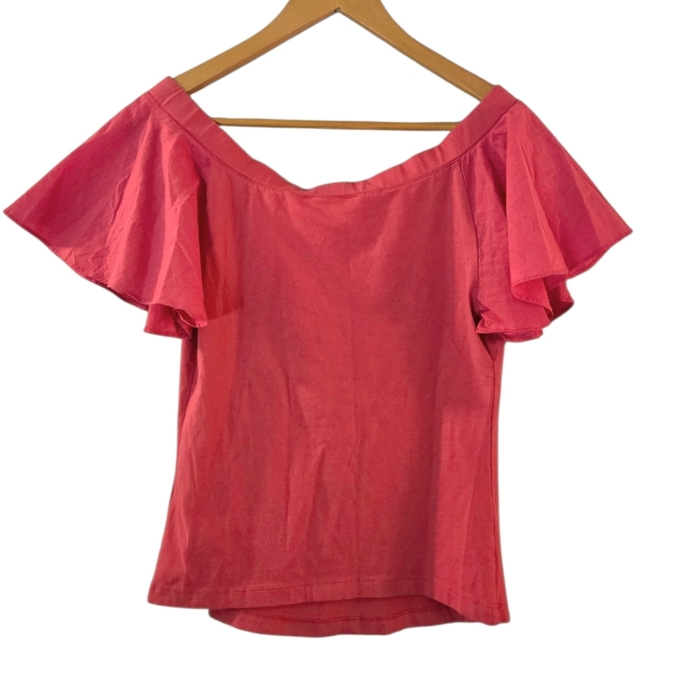NWT Anthropologie Maeve Off The Shoulder Flutter Blouse Size XS - Picture 4 of 8